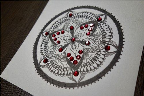 Život, mandala s kamínky, originál — foto 2