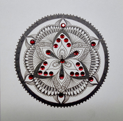 Život, mandala s kamínky, originál — foto 4