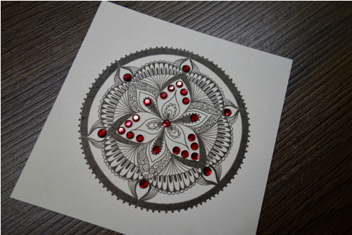 Život, mandala s kamínky, originál — foto 5