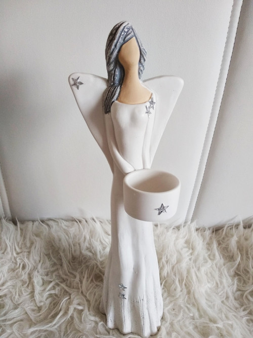 Anděl 36 cm - SVĚTLONOŠ - hvězdička — foto 2