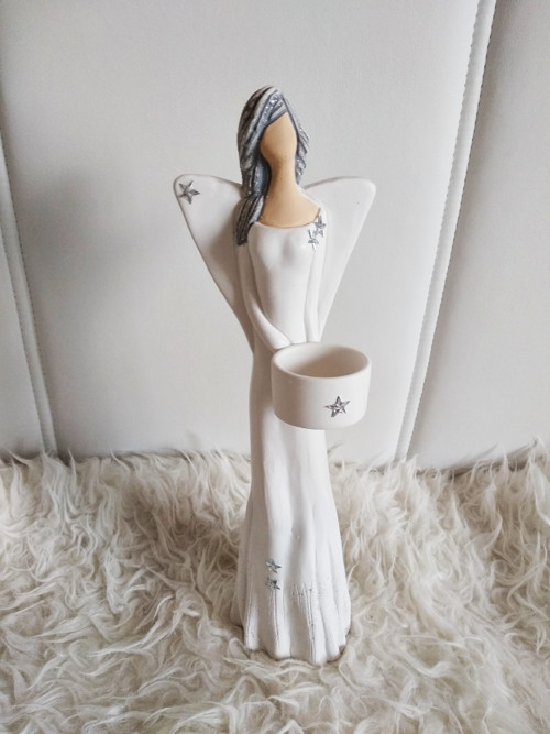 Anděl 36 cm - SVĚTLONOŠ - hvězdička — foto 3