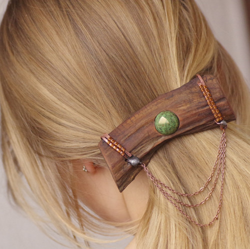 Woody - boho spona do vlasů — foto 4