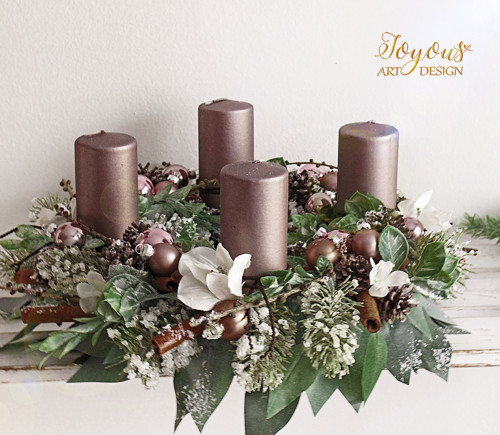 Luxusní rustikální adventní věnec — foto 3