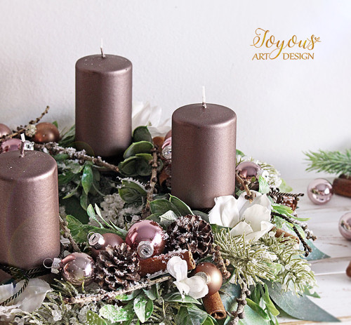 Luxusní rustikální adventní věnec — foto 5