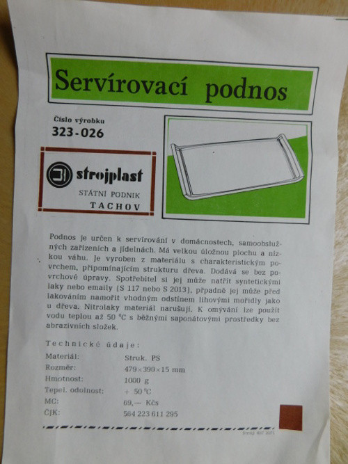 Retro servírovací podnos — foto 2