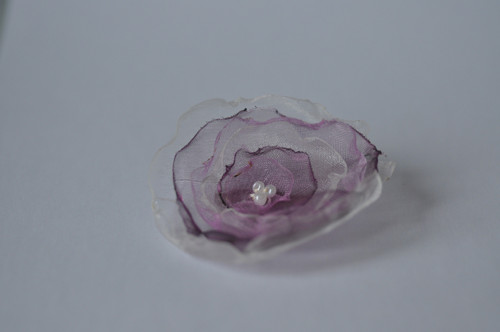 Brož s kytkou-organza — foto 2
