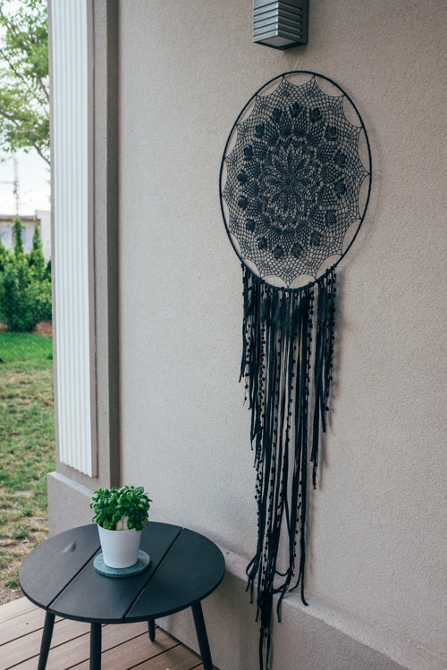 Háčkovaný lapač snů – ⌀ 62,5 cm — foto 2