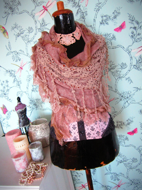 Shabby chic šál — foto 2