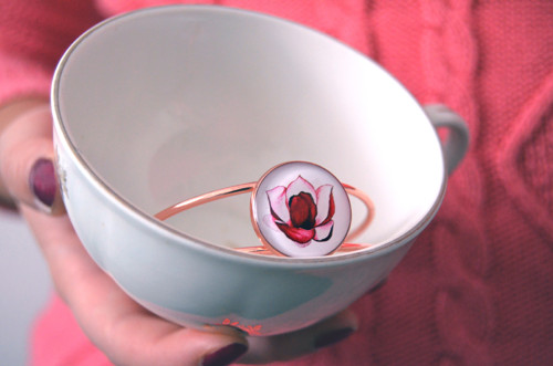 Rose gold náramek Pivoňka — foto 4
