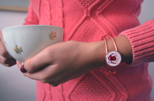Rose gold náramek Pivoňka — foto 5