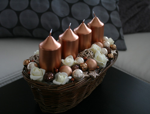 Adventní svícen krémovohnědý — foto 4