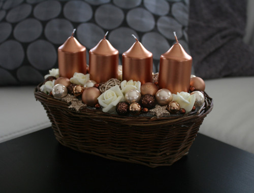 Adventní svícen krémovohnědý — foto 6