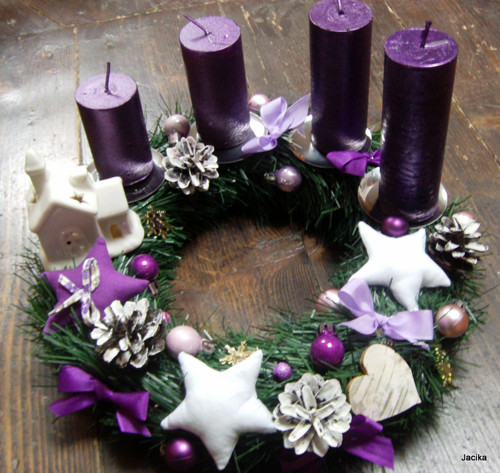 Adventní věnec fialový — foto 2