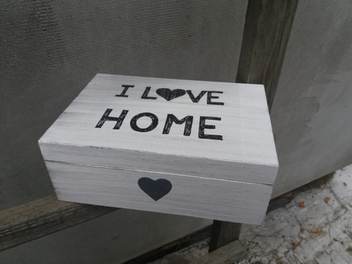 Krabička I love home - bílá — foto 6