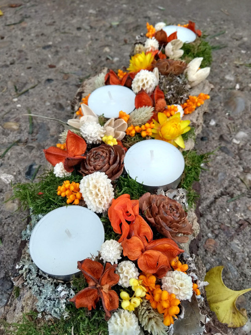 Adventní svícen na kůře — foto 2