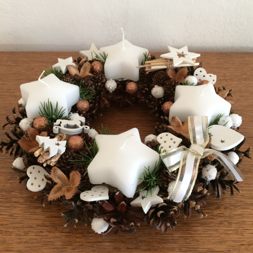 Adventní svícen bílý — foto 2