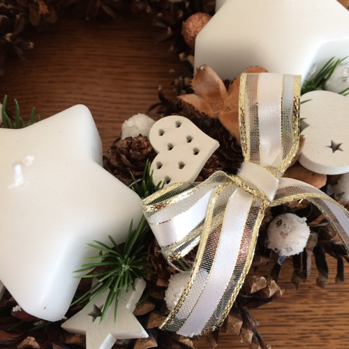 Adventní svícen bílý — foto 3