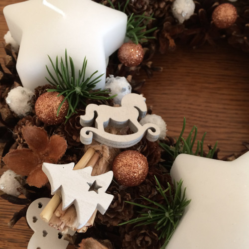 Adventní svícen bílý — foto 4