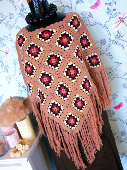 Háčkované boho pončo — foto 2