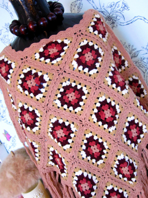 Háčkované boho pončo — foto 3