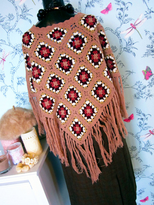 Háčkované boho pončo — foto 5