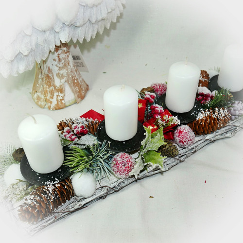 Adventní dekorace - větvičky a jablíčka — foto 2