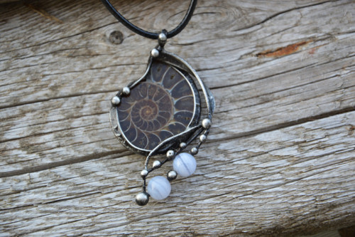 Amonitek a chalcedon — foto 3