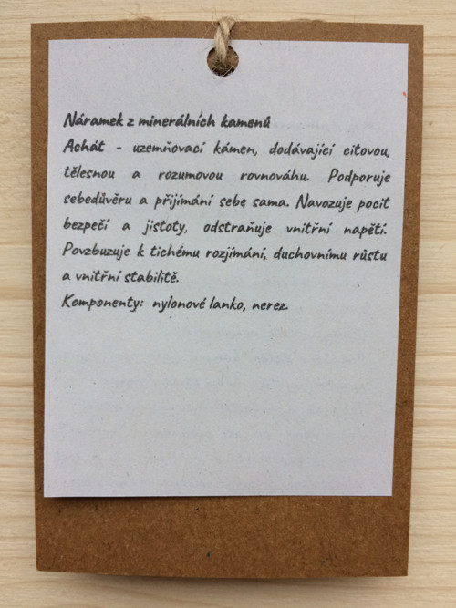 Náramek achát, srdce — foto 2