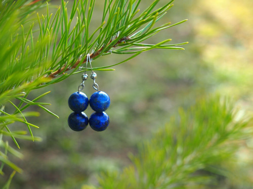 Naušnice Lapis lazuli — foto 2