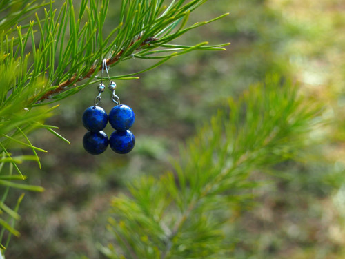 Naušnice Lapis lazuli — foto 3