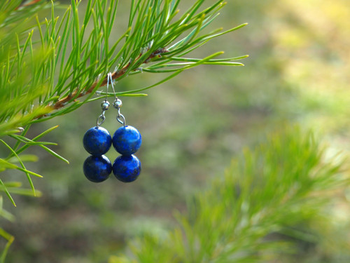 Naušnice Lapis lazuli — foto 4