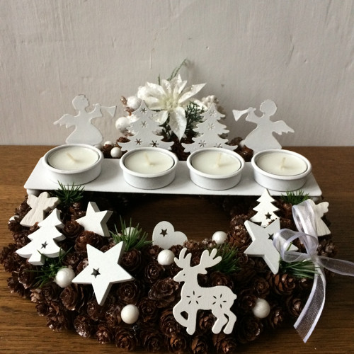 Adventní svícen bílý — foto 5