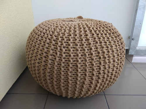 Puff velký"beige"/průměr 56cm,výška 32cm/ — foto 2