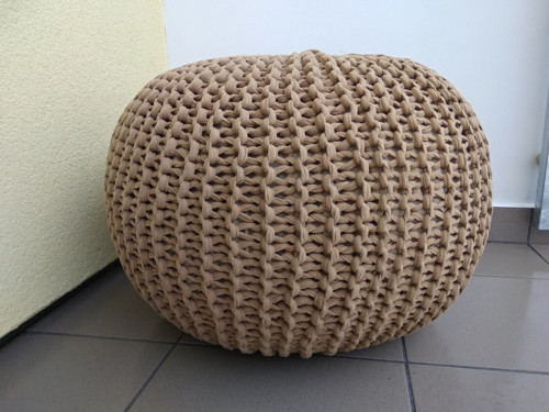 Puff velký"beige"/průměr 56cm,výška 32cm/ — foto 3