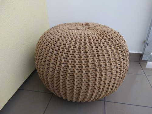 Puff velký"beige"/průměr 56cm,výška 32cm/ — foto 4