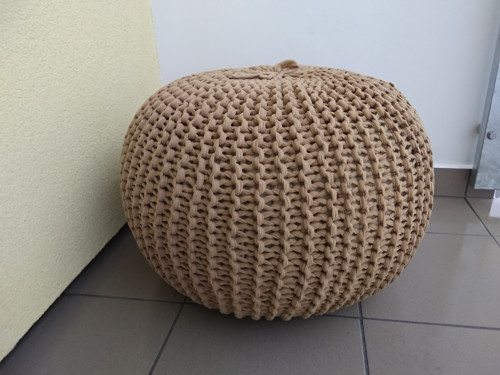 Puff velký"beige"/průměr 56cm,výška 32cm/ — foto 5