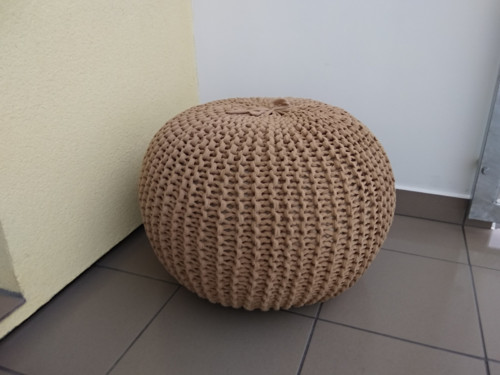 Puff velký"beige"/průměr 56cm,výška 32cm/ — foto 6