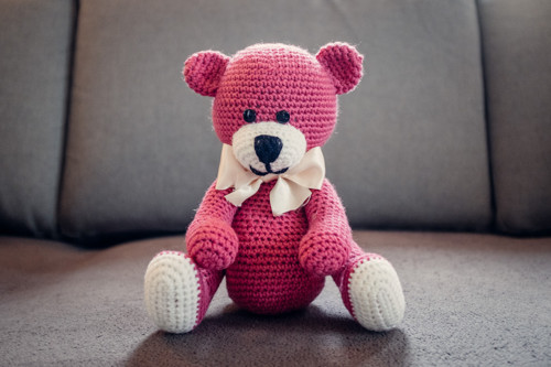 Starorůžový méďa – 24 cm — foto 2
