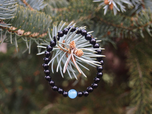 Minerální náramek - onyx, chalcedon — foto 2