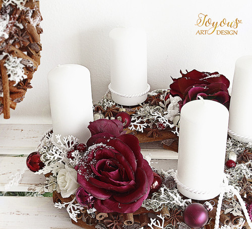 Luxusní voňavý adventní věnec — foto 3