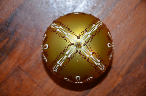 Svíčka zlatá - koule — foto 3