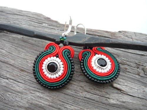 VÝPRODEJ! Soutache náušnice Folk Forever mini — foto 2