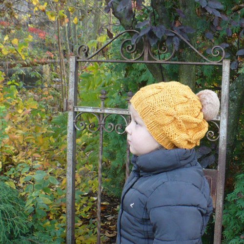 Vlněný baret...žlutý — foto 4