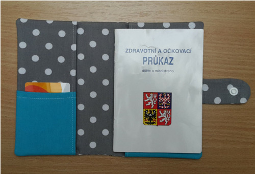Obal na očkov. průkaz modrošedý - sloni č. 2 — foto 3