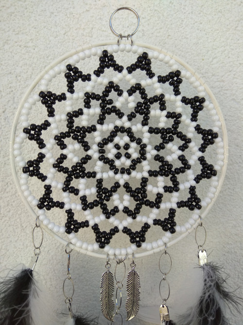 Dreamcatcher černo-bílý — foto 2