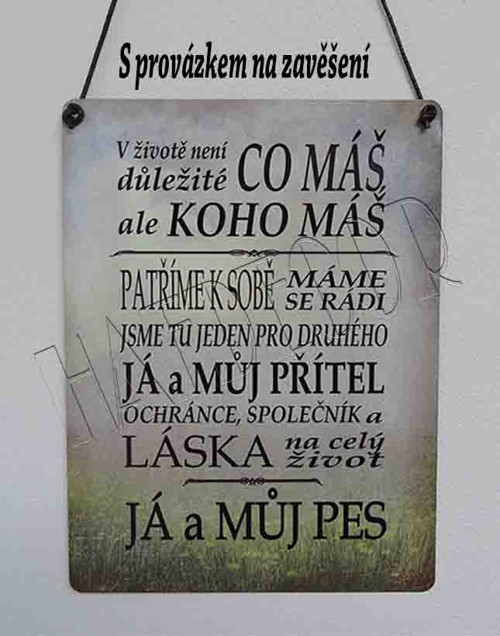 Plechová cedulka "Koho máš" — foto 2