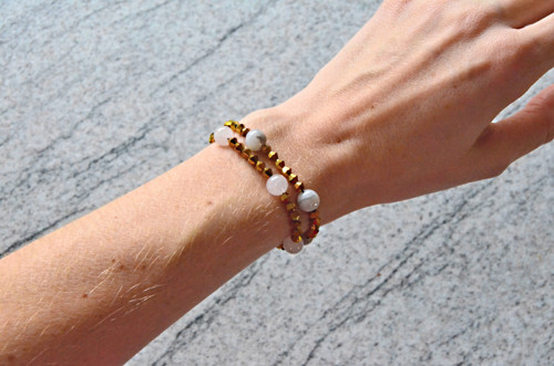 Náramek Gentle Gold Matte Jade — foto 2