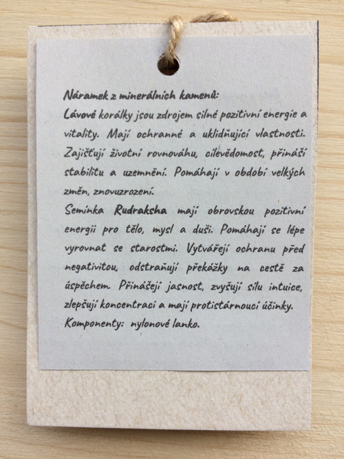 Náramek láva, Rudraksha — foto 2