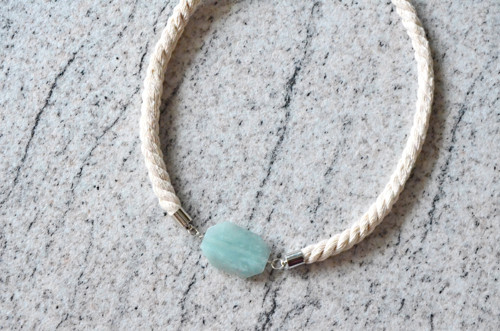 Náhrdelník Silver Rope Sparkling Aquamarine — foto 4