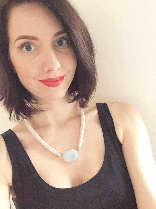 Náhrdelník Silver Rope Sparkling Aquamarine — foto 5